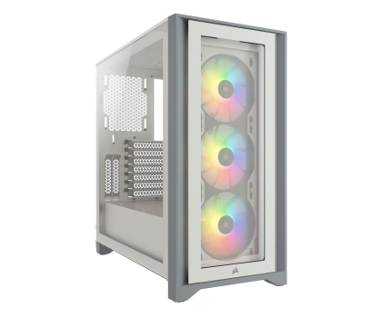 Obudowa CORSAIR Obudowa iCUE 4000X RGB TG Mid Tower Biala CC-9011205-WW